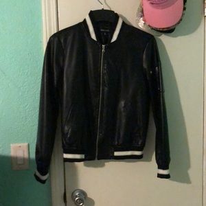 Black leather jacket